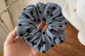 spotty flocked polka dot large band large scrunchie