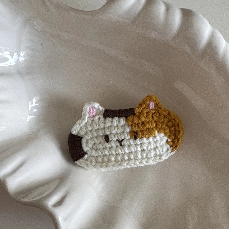 Crochet Hair Clip sausage dog Dachshund or cat