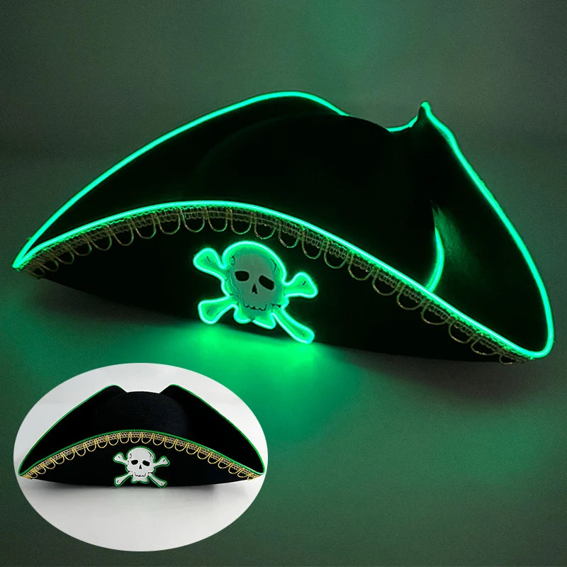 LED Glowing Cowgirl boy Hat Neon Luminous Bride Hat For Holiday Light Up Supplies Fluorescent Party Props Bachelorette Party Hat