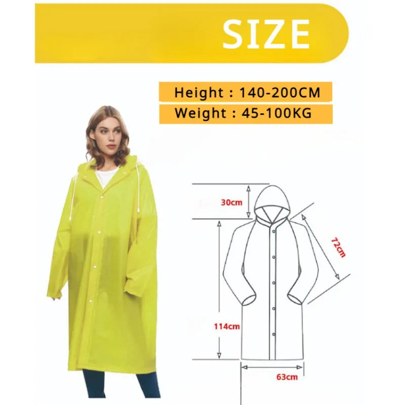 Disposable Adults Reusable Raincoats,Waterproof Rain Ponchos,Adults-Reusable Emergency Raincoats with Hood and Drawstring theme park  camping festival music