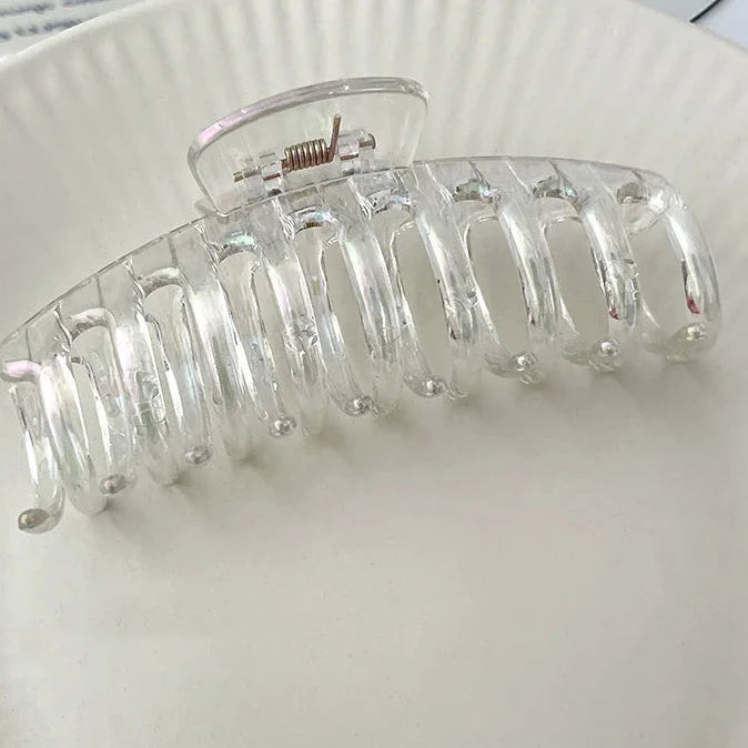 New Colorful Transparent Geometric Hair Claw For Women Girls Sweet Hair Decorate Claw Hair Clip Fashion Hair Accessories work school everyday wear