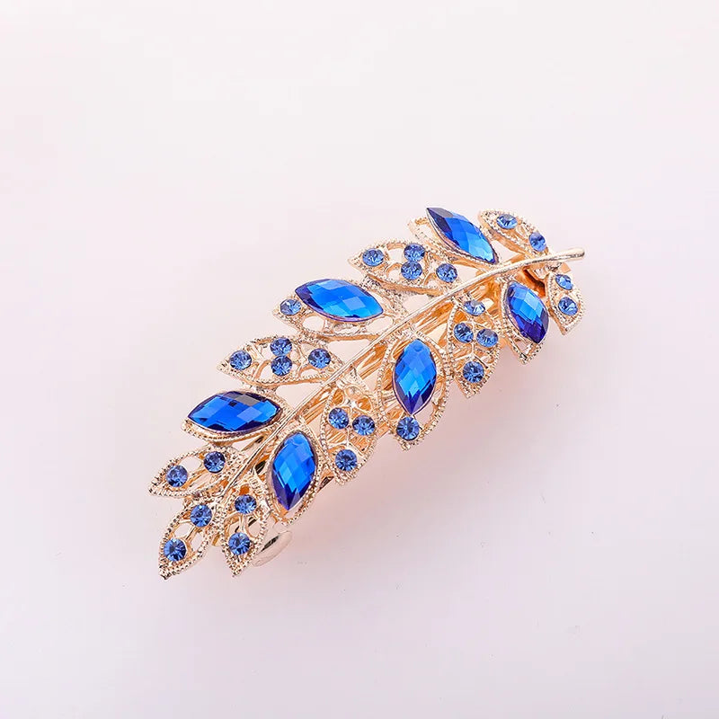 Crystal Floral Hairpin Rhinestone Hair Clip Barrettes