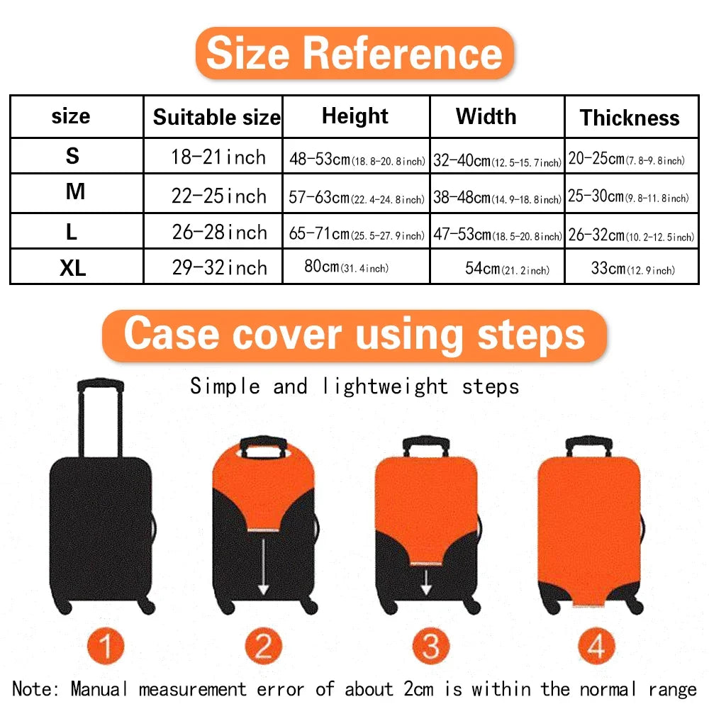 Fashion Travel Essentials Luggage Cover 26 Letters Print 18-32 Inch Holiday Traveling Accessories Trolley Elastic Suitcase Case cover