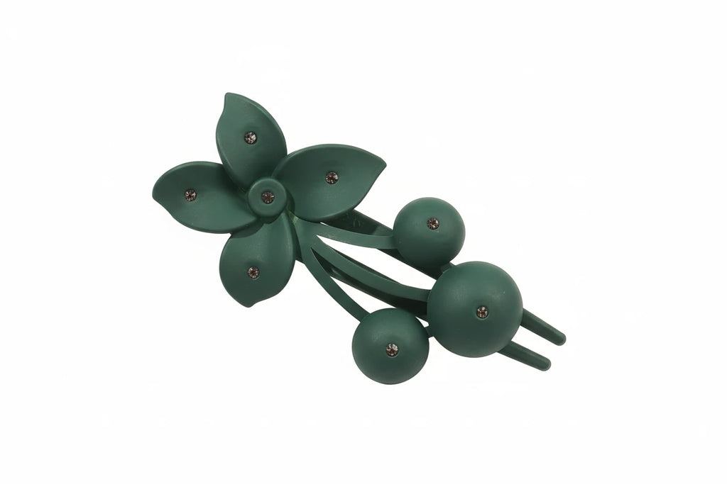 Flower Hair Clips Crab Elegant Ponytail Fashion Matte Rhinestone Cherry Hairpins Hair Claw Clips Hair Clamps Hair Accessories