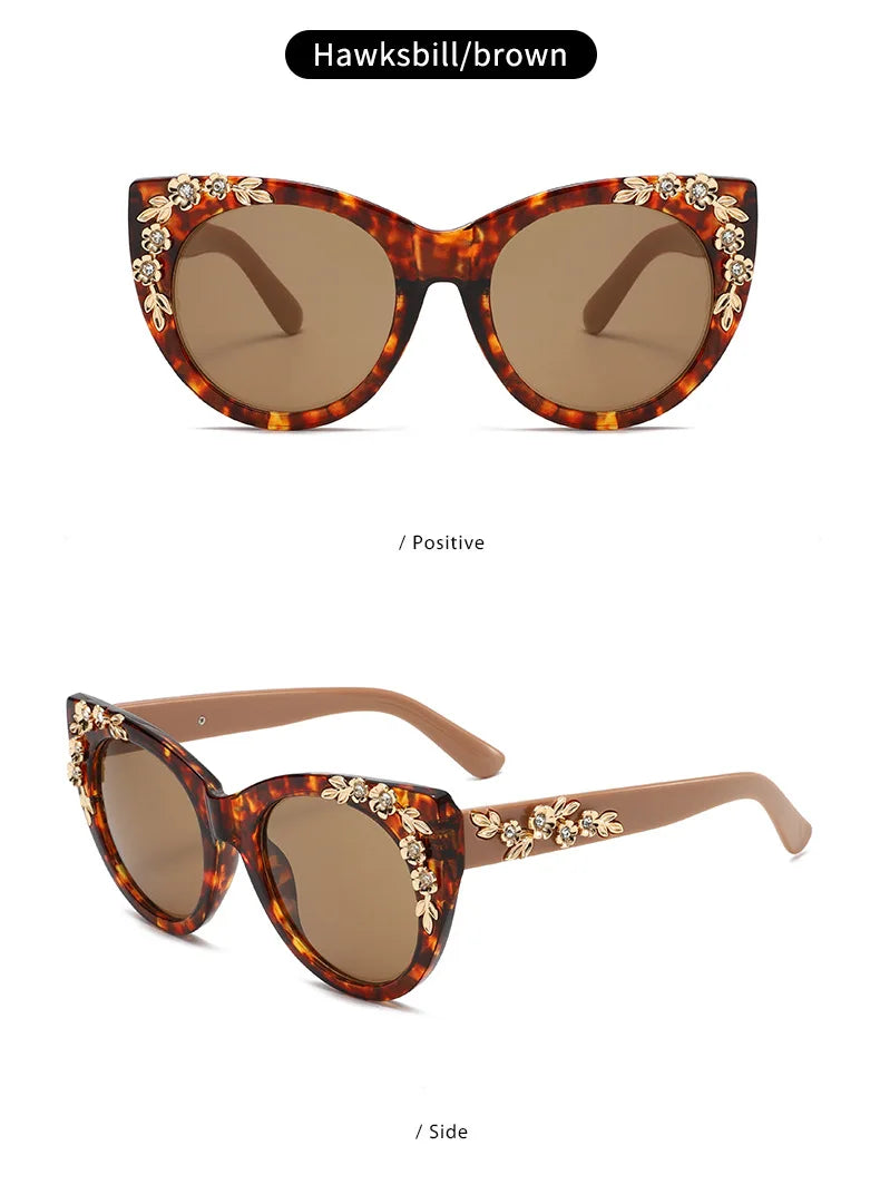 UV400 Floral Design Sunglasses