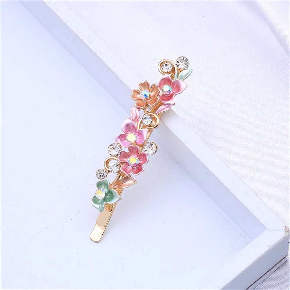 Rhinestone Flower Hair Clip