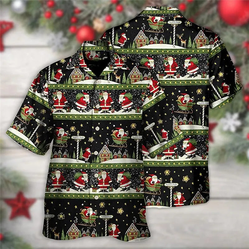 Christmas Men's Hawaii Shirt perfect for cruise