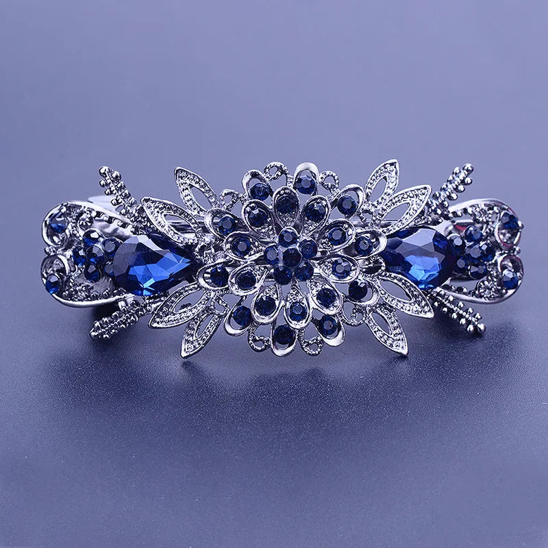 Hair Clip  Colourful Crystal Butterfly Spring Hairpin Clips half up / half down hair