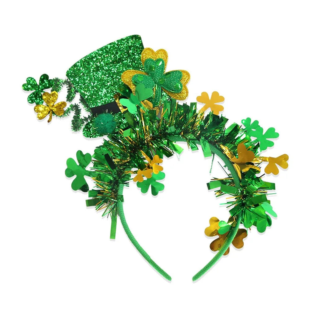 Fun St. Patrick's Day Headbands for Women Irish Festival Shamrock Party Headpiece Hair Accessories Unisex top of the morning to you  fancy dress