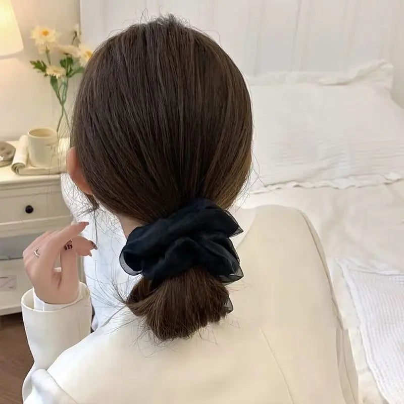 Solid Colour Simple Style Hair scrunchies