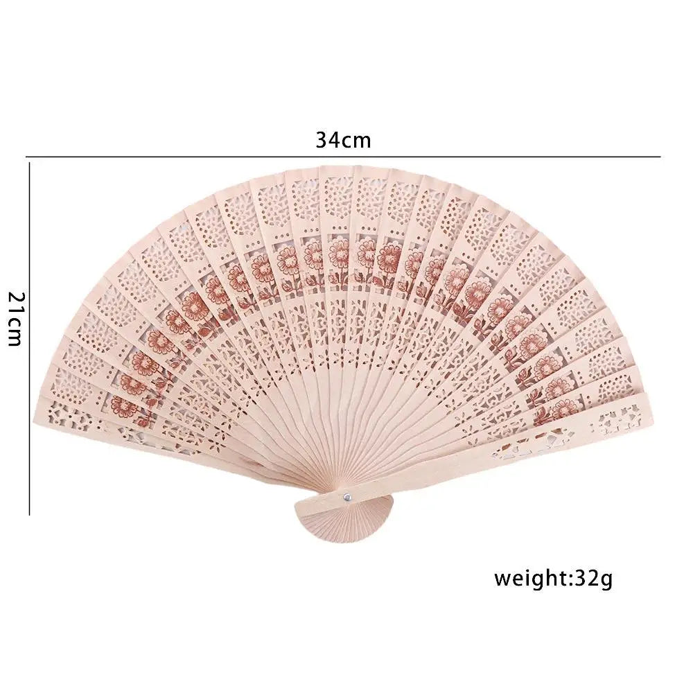 Fan Hand-held Home Accessories Printing Decorative Hollow Dance Hand Fans Folding Fans Photo Prop Tool Hand Held Flower Fans