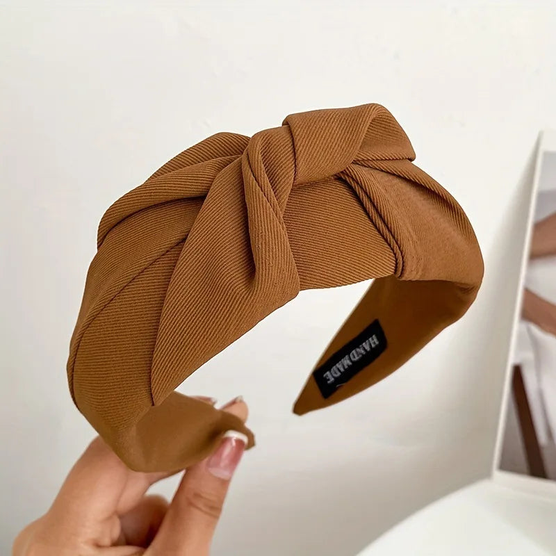 Knotted Headbands Vintage Cloth Design Wide Hairband Soft Hair Hoop Headdress for Women Girls Hair Accessories