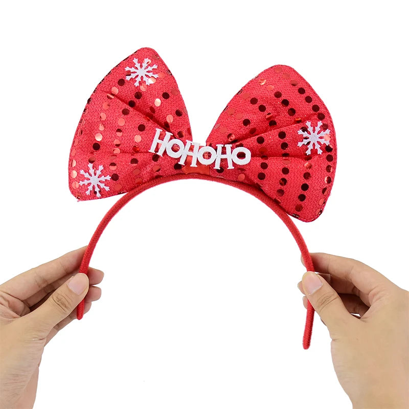 Cartoon Christmas Headband Santa Claus Elk Xmax Tree Hair Accessories Adult Kids 2024 Christmas Decoration Navidad New Year Gift fancy dress headbands