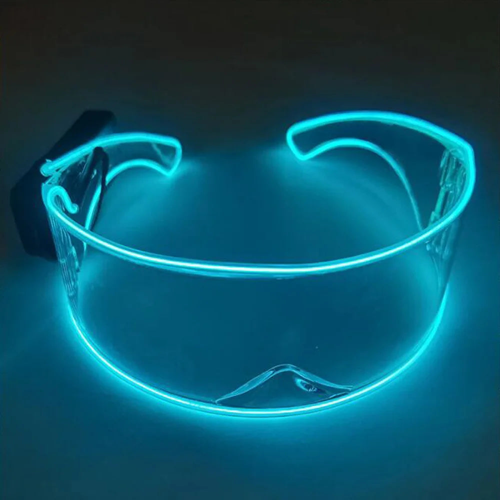LED Glasses LED Party Glasses Luminous Glasses Visor Glasses Light Up Rave Glasses for Christmas Halloween