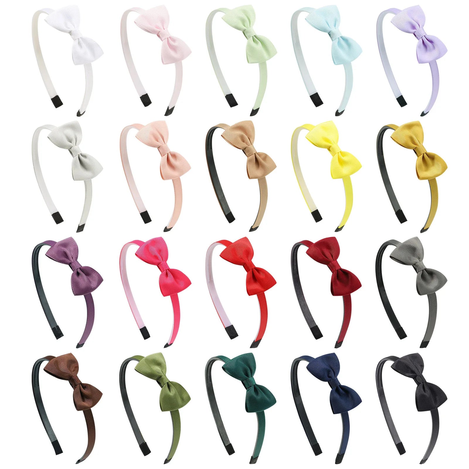 1PCS Ribbon Bow Knot Headband Children Hair Hoop Solid Color Baby Hairbands Clothing Decoration Photography Props all colours
