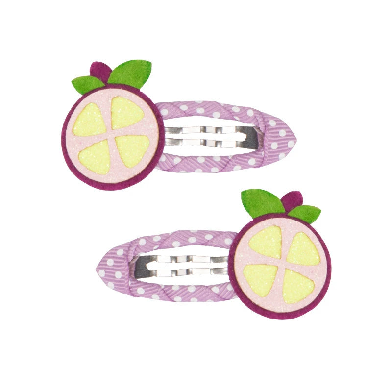 2 Piece Baby Girl Hairpin Hair Clip Accessory Kids Children Headwear Photography Toddler Animal Fruit Kitty Rabbit Shell Flower