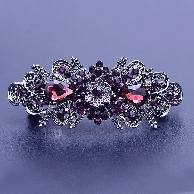 Hair Clip  Colourful Crystal Butterfly Spring Hairpin Clips half up / half down hair