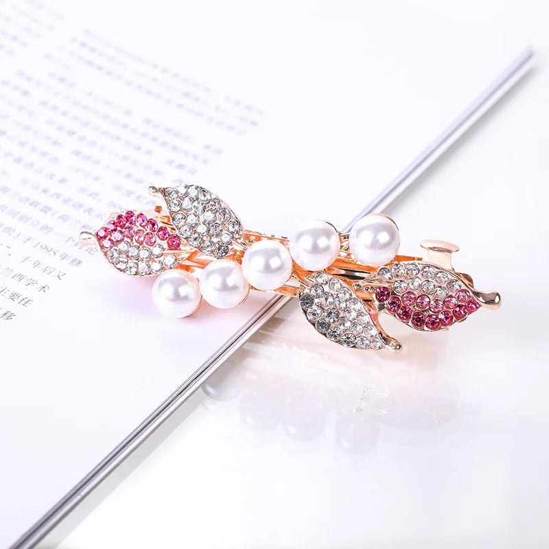 Crystal Floral Hairpin Rhinestone Hair Clip Barrettes