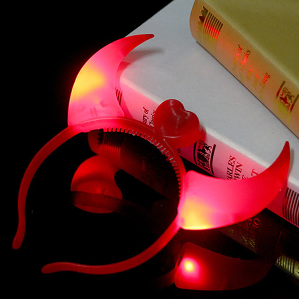Horn Devil Costume Headband Light Up Led festival / hen do