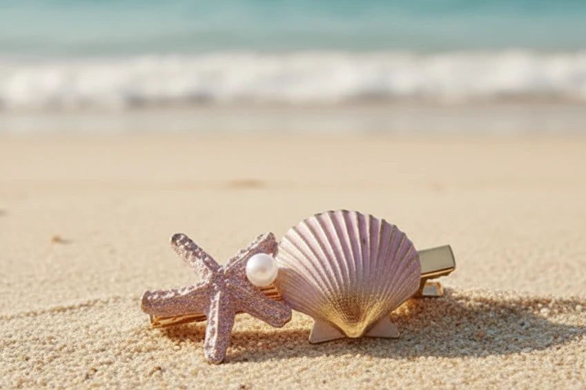 Summer Sea Starfish 1 Pcs Hair Clips Women Nice Star Starfish Sweet Hairpin Beach Hair Clip Girls Fashion cruise beach party holiday hair