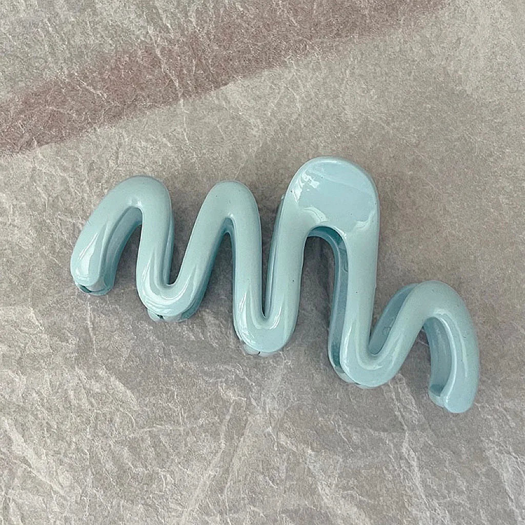 New Colorful Jelly Wave Hair Claw  clip          Hairpin Women Girls Fashion Design  Sweet Simple Irregular Hair Clip Headwear holidays  school everyday