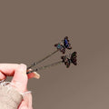 2Pcs/set Super Fairy Rhinestone Butterfly Hairpins Cute and Sweet Women's Bangs Side Clip Korean Style Hair Clip Headdress