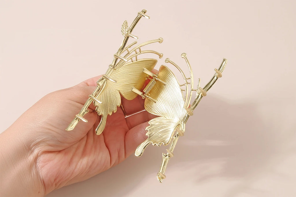 Metal Butterfly Hair Claw Clip