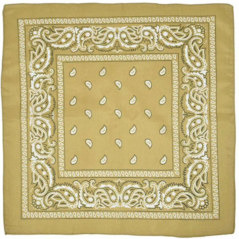2024 Fashion Hip Hop Bandana Square Scarf 54cm*54cm Black Red Headband Printed For Women/Men/Boys/Girls