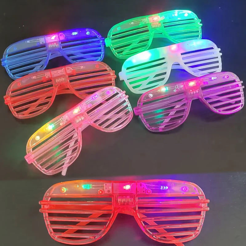 5-50 PCS 3 Modes LED Glasses Glow In The Dark Party Neon Luminous Glasses  Birthday Wedding LED Party Supplies