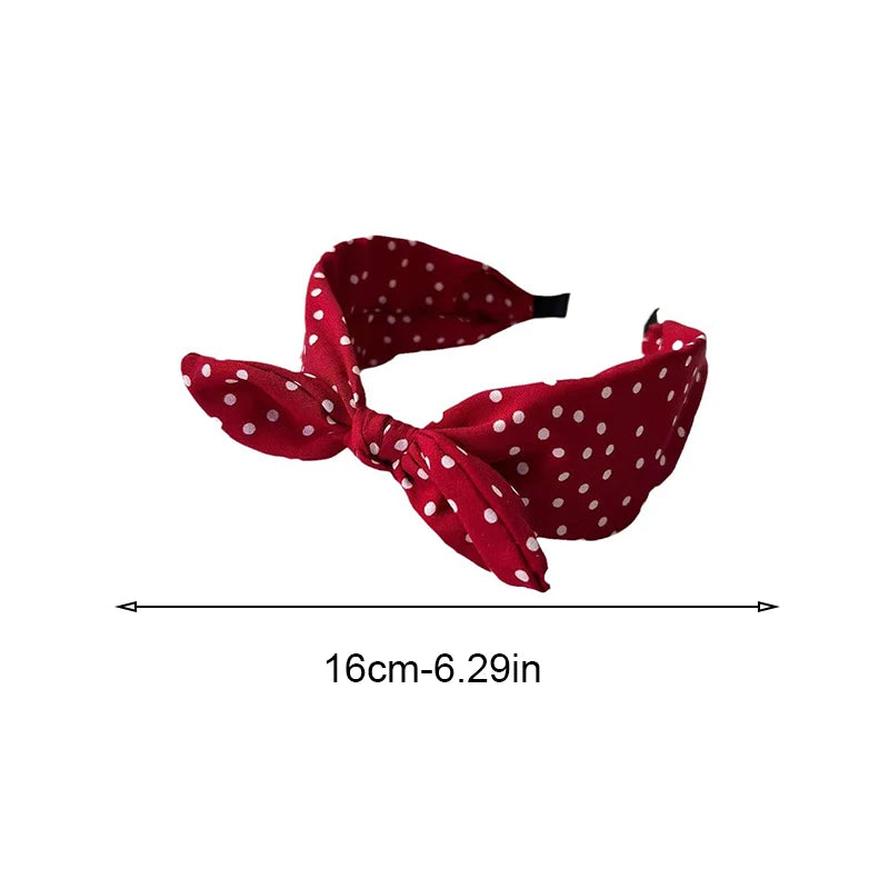 1pc New Vintage Red Hairband for Women; Versatile Bow Headband with Wide Edge; Korean Style Hair Accessories