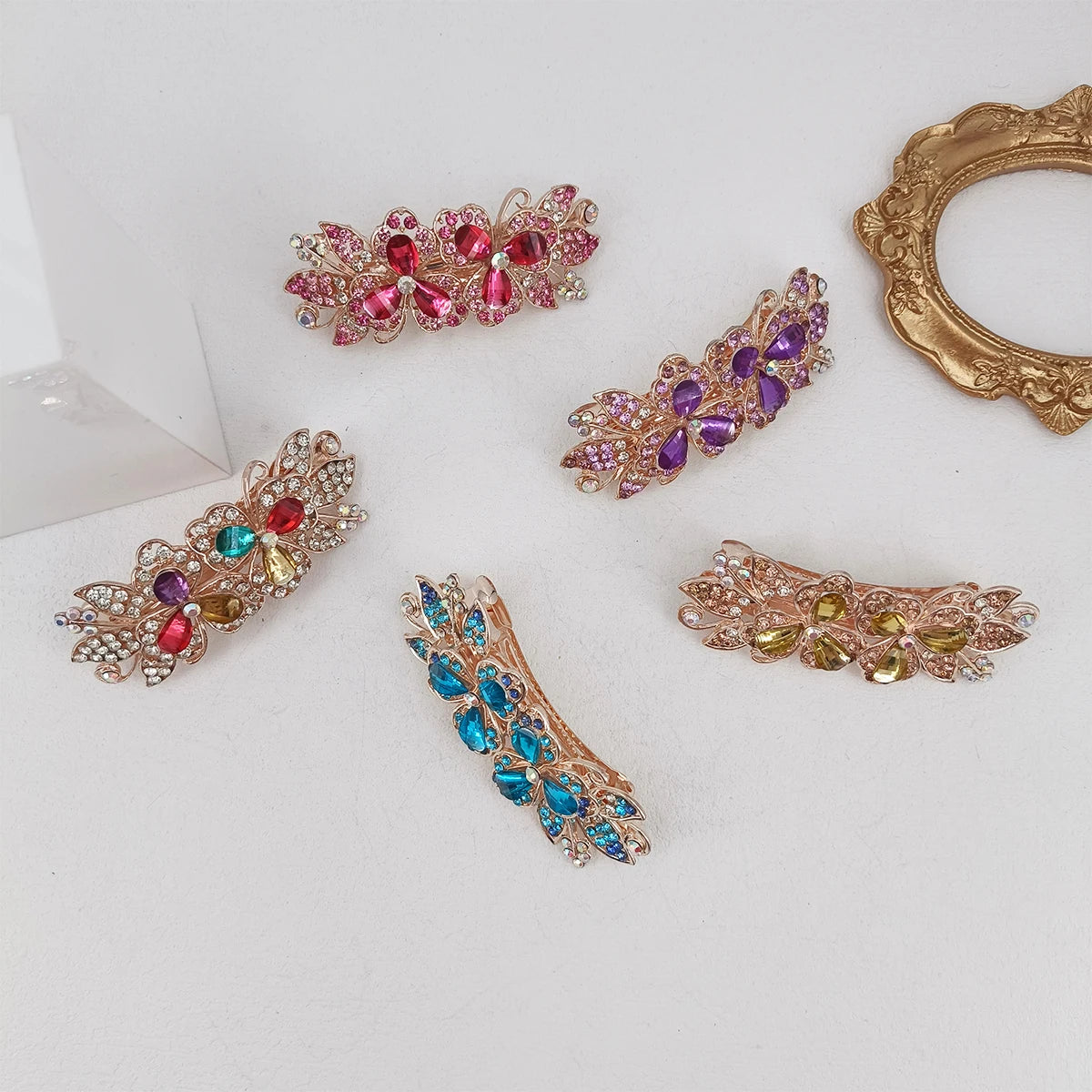 Crystal Barrettes Bow Clip Rhinestone ,ladies girls half up half down hair