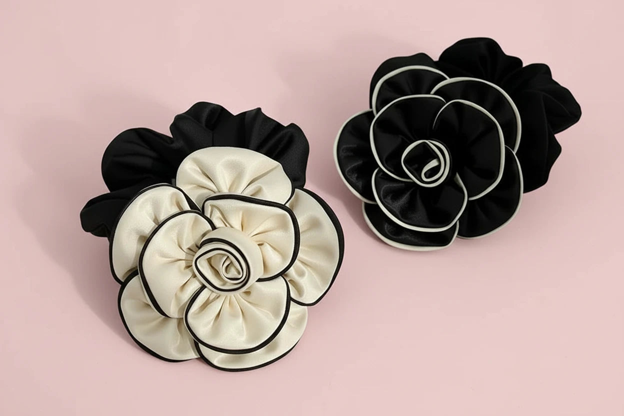 flower hair scrunchie