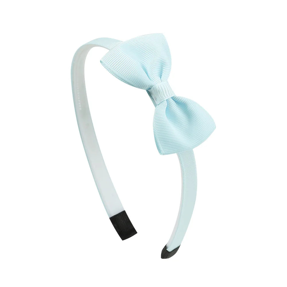 1PCS Ribbon Bow Knot Headband Children Hair Hoop Solid Color Baby Hairbands Clothing Decoration Photography Props all colours