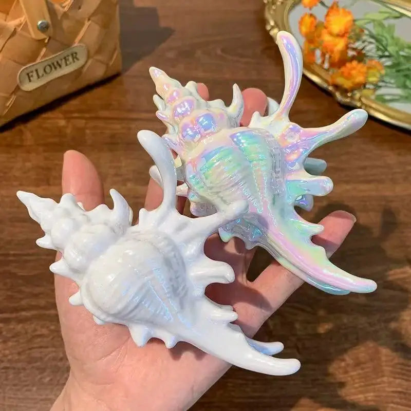 1pc seaside vacation style acrylic sea shell hair clip high-end feeling bun shark clip versatile hair accessory perfect for beach holiday or cruise. Conch