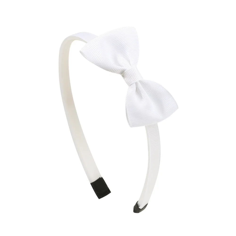1PCS Ribbon Bow Knot Headband Children Hair Hoop Solid Color Baby Hairbands Clothing Decoration Photography Props all colours
