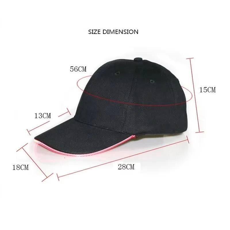 Led Hat  glow up baseball cap men festival