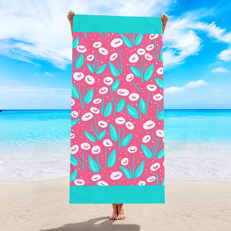 New Coconut Tree Ultra Fine Fiber Digital Printed Beach Towel Swimming Bath Towel Woolen Circle Cloth Beach Towel 70x150cm