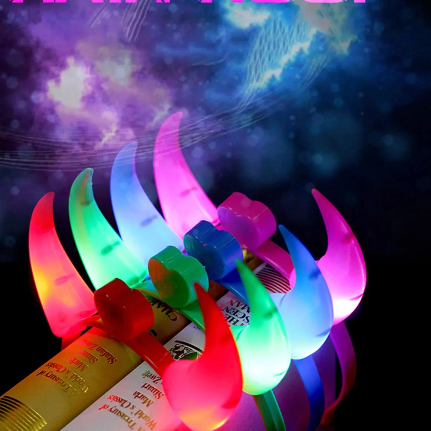 Horn Devil Costume Headband Light Up Led festival / hen do