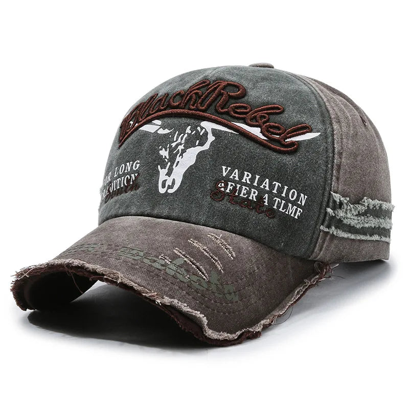 Hat Men  Peaked Cap Men  Spring and Autumn Aun Hat Washed Retro Old Men  Baseball Cap Breathable Embroidery Sun Protection