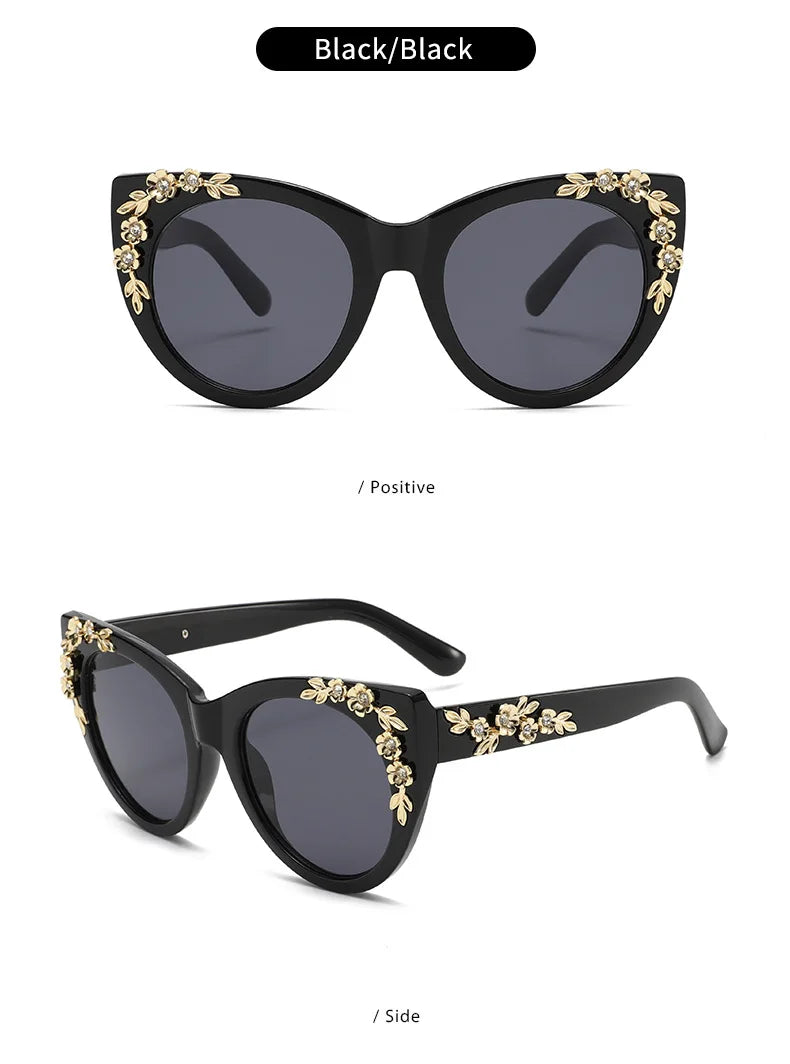 UV400 Floral Design Sunglasses