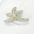 starfish hair claw clip sparkling rhinestones