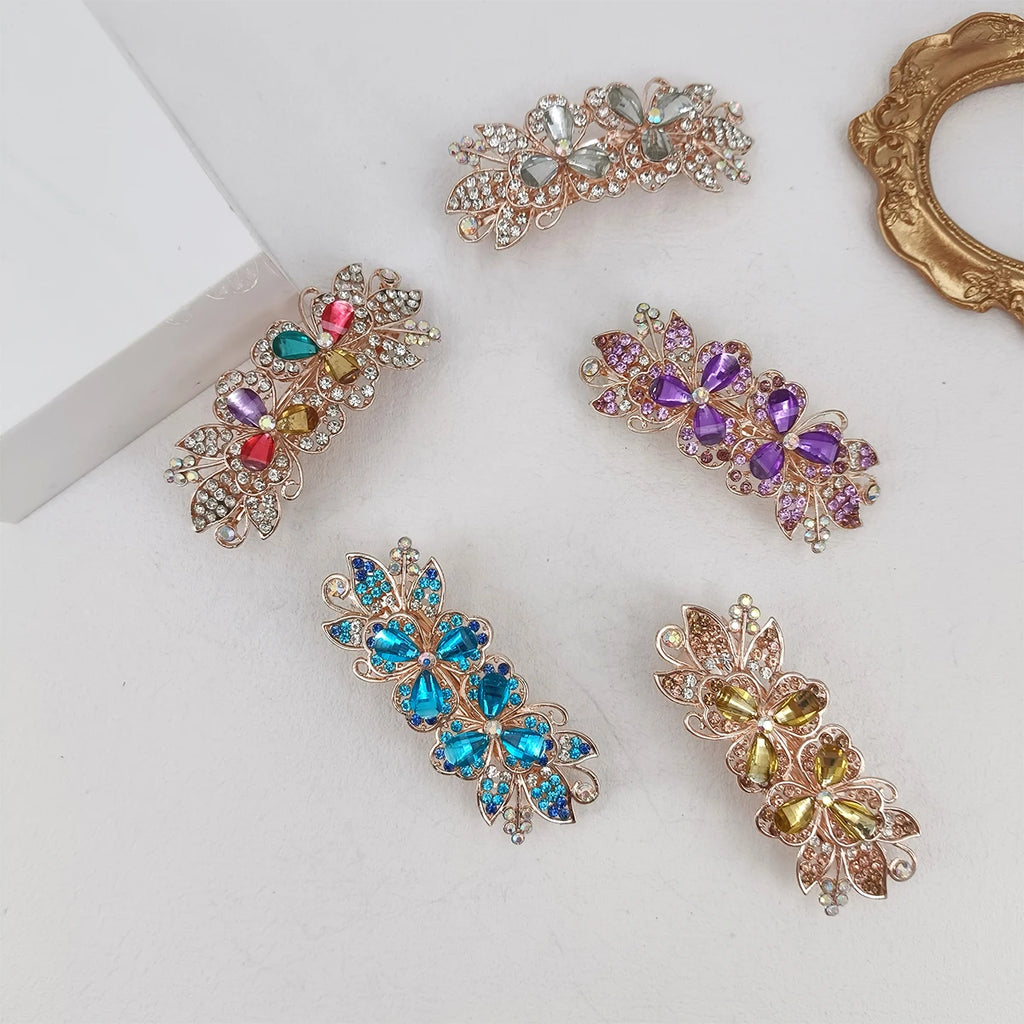 Crystal Barrettes Bow Clip Rhinestone ,ladies girls half up half down hair