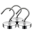 3 Pack Magnetic Hooks 60LBS Heavy Duty Magnetic Hooks, Neodymium Magnet Hooks for Hanging, Magnet with Hooks Strong Magnetic perfect for holidays on cruises extra hanging space for clothes in your cabin