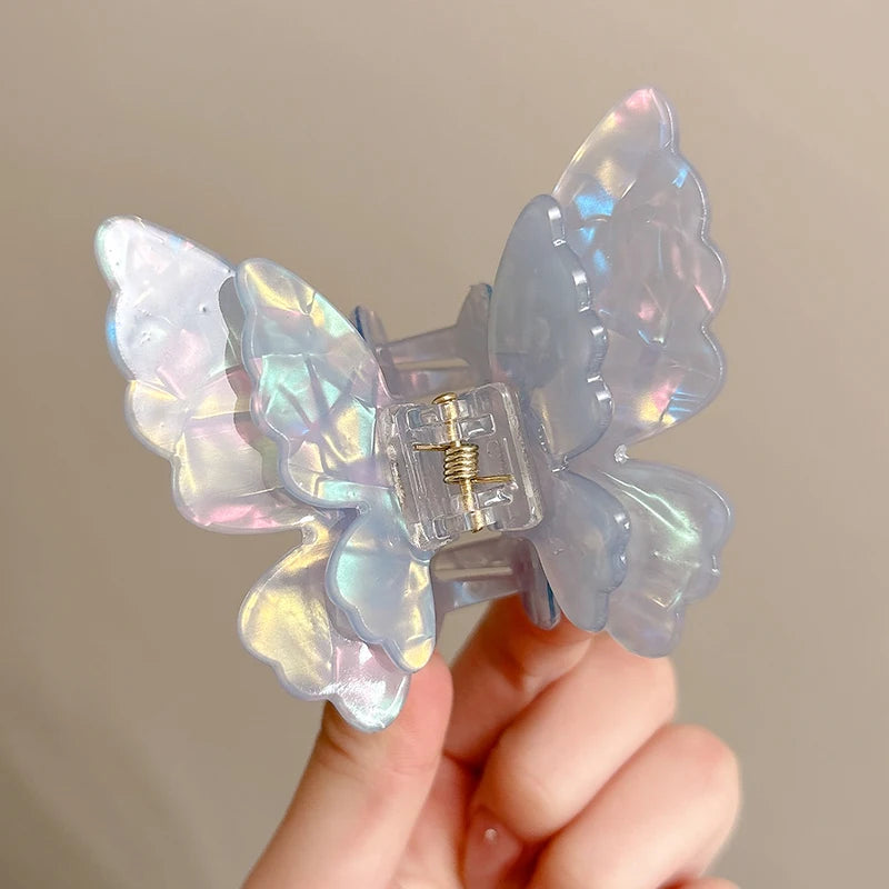 Beautiful Fairy Butterfly Hair Claw clip  Hair Clip Sweet Princess for Women Girl Hairpin Hair Accessories so pretty        Party holiday beach cruise wedding bridesmaid flower girl