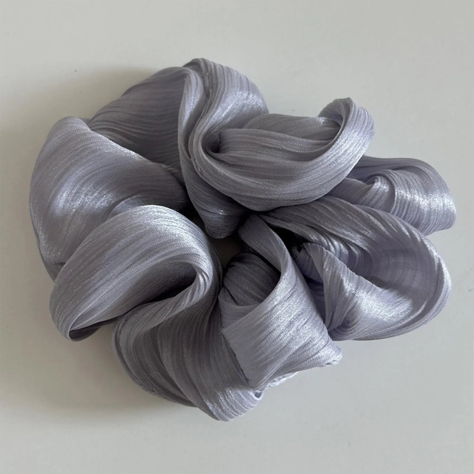 Pearl Sheen Hair Scrunchies for Women High Gloss Hair Bands Thick Elastic Ponytail Holders Elegant for Bridal Casual Occasions