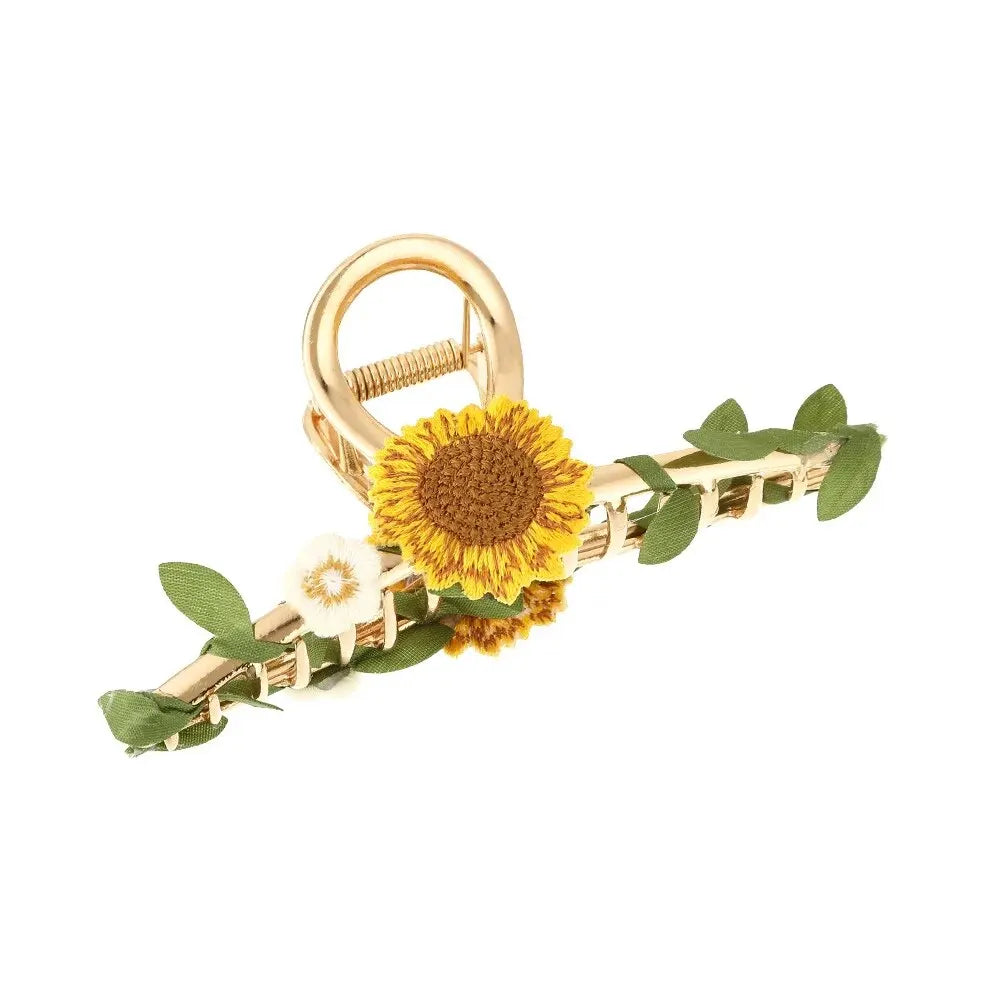 Fashion Cute Flower Alloy Hairclips For Women Multicolour Metal Hairclip Party Everyday flowers well made not cheap plastic these are metal strong clips ideal for holidays beach cruises days out and special occasions sunflower Italy holiday