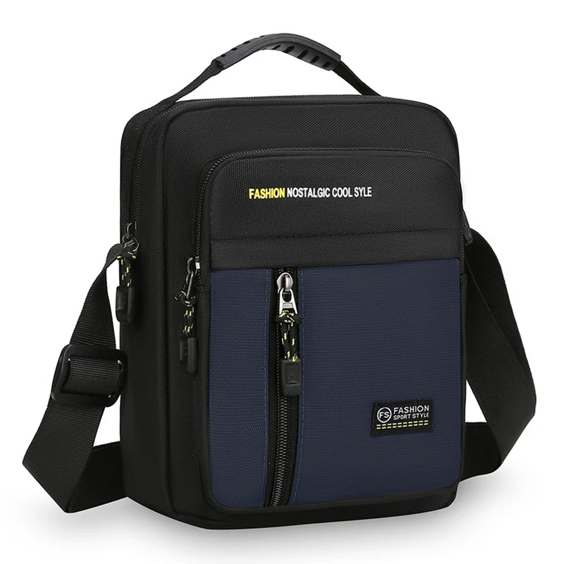 Men Crossbody Bag Single Shoulder Bags Big Capacity Storage Bag Fashion Multi-Pockets Business Crossbody Bags