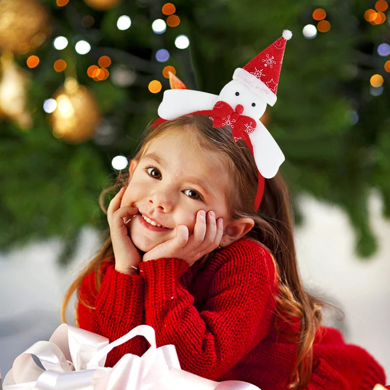 Cartoon Christmas Headband Santa Claus Elk Xmax Tree Hair Accessories Adult Kids 2024 Christmas Decoration Navidad New Year Gift fancy dress headbands