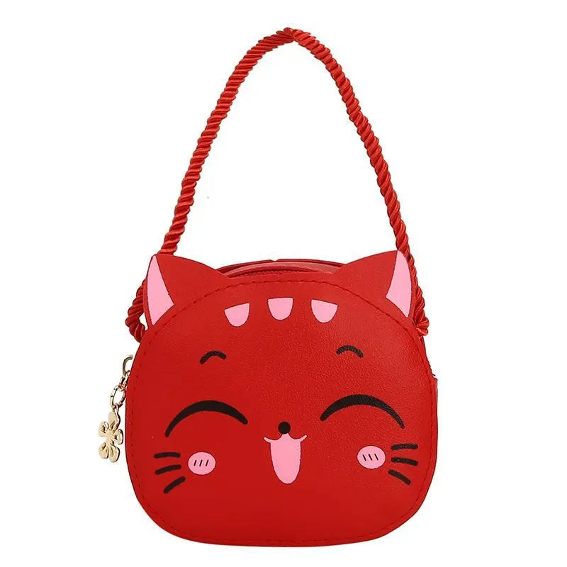 Lovely Children's Mini Shoulder Bags PU Leather Boys Girls Small Crossbody Bag Cute Cartoon Baby Kids Pink Red Coin Purse Wallet