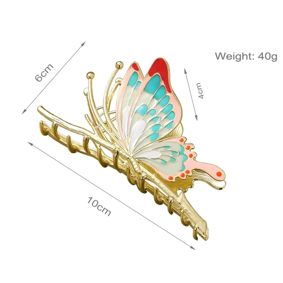 Metal Butterfly Hair Claw Clip